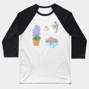 Garden flowers sticker pack Baseball T-Shirt